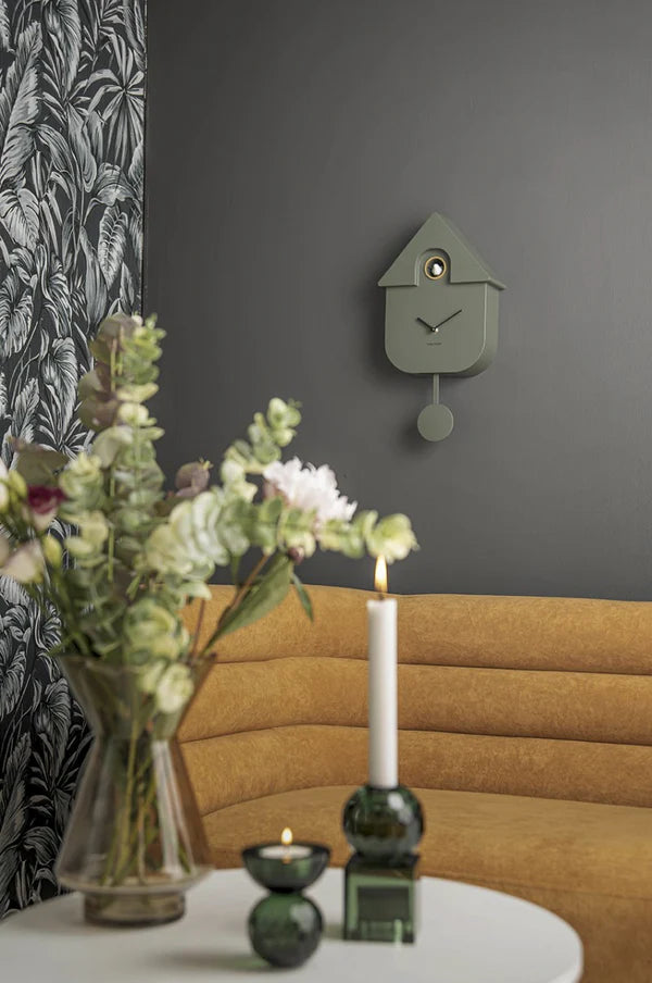 Karlsson Modern Cuckoo Clock - Jungle Green  #