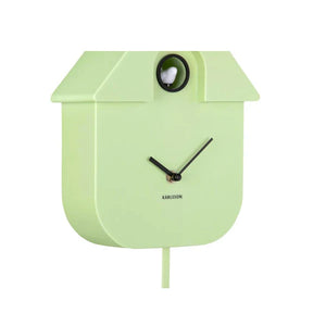 Karlsson Modern Cuckoo Clock - Soft Green #25459
