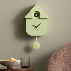 Karlsson Modern Cuckoo Clock - Soft Green #25459