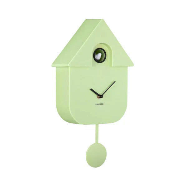 Karlsson Modern Cuckoo Clock - Soft Green #25459