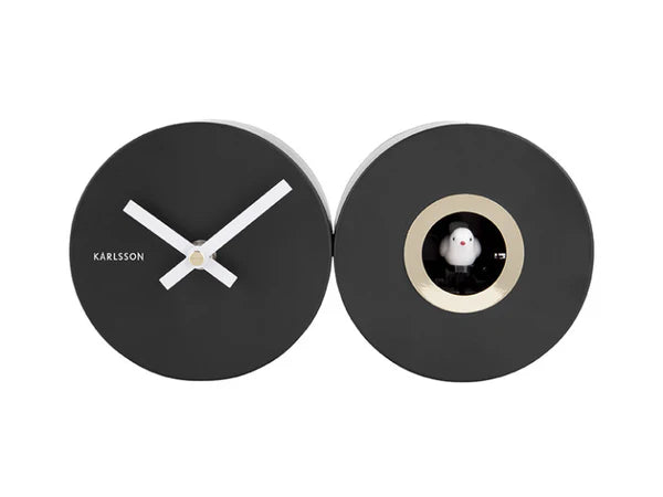 Karlsson Duo Cuckoo Clock - Matte Black #