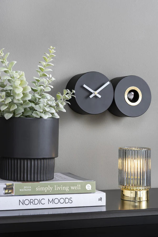 Karlsson Duo Cuckoo Clock - Matte Black #
