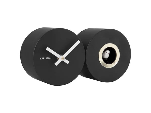 Karlsson Duo Cuckoo Clock - Matte Black #