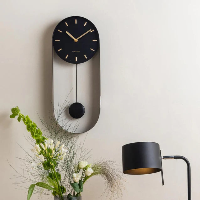 Karlsson Charm Pendulum Clock - Black #25407