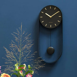 Karlsson Charm Pendulum Clock - Black #25407