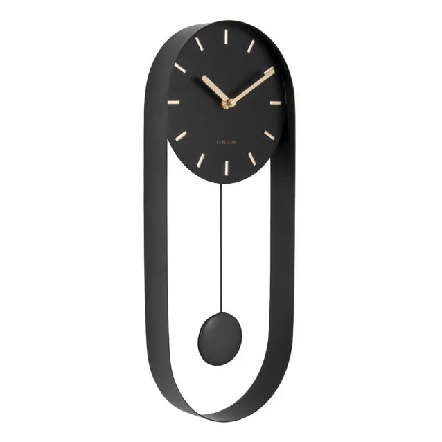 Karlsson Charm Pendulum Clock - Black #25407