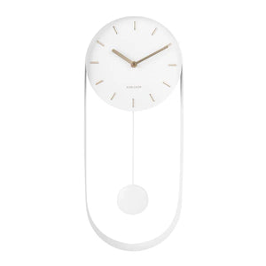 Karlsson Charm Pendulum Clock - White #25276
