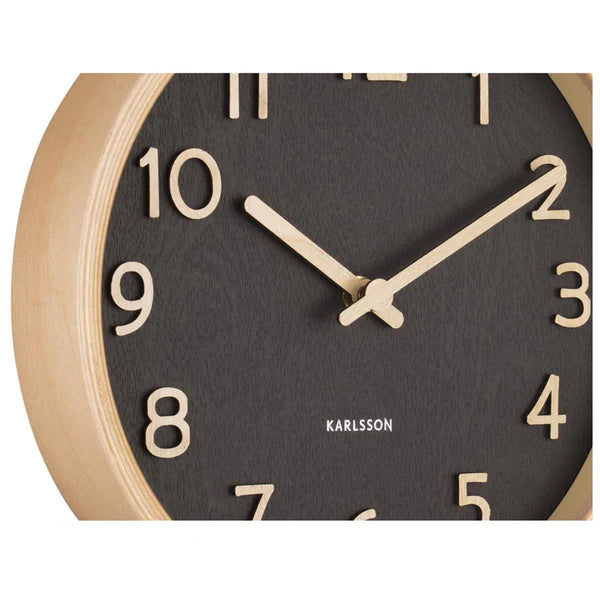 Karlsson Pure Wood Grain Wall - Small Black #