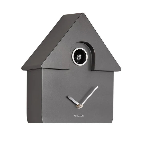 Karlsson Modern Cuckoo Clock - Metallic Dark Grey #25471