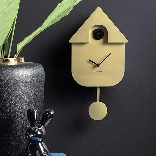 Karlsson Modern Cuckoo Clock - Metallic Gold #25470