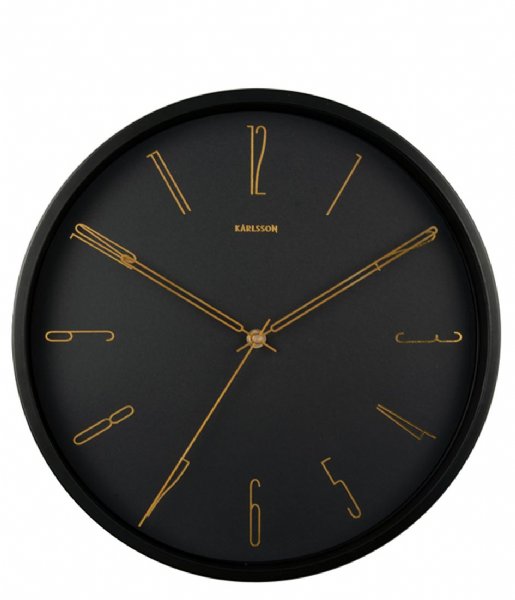 Karlsson Belle Numbers Black Wall Clock #