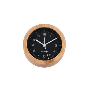 Karlsson Neat Round Alarm Clock -Black #25465