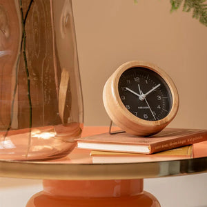 Karlsson Neat Round Alarm Clock -Black #25465
