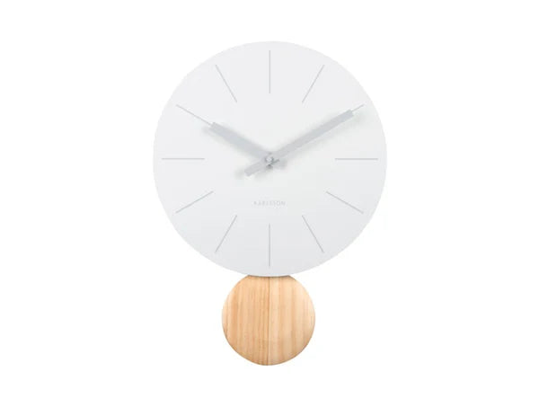 Karlsson Arlo Pendulum Clock - White #25271