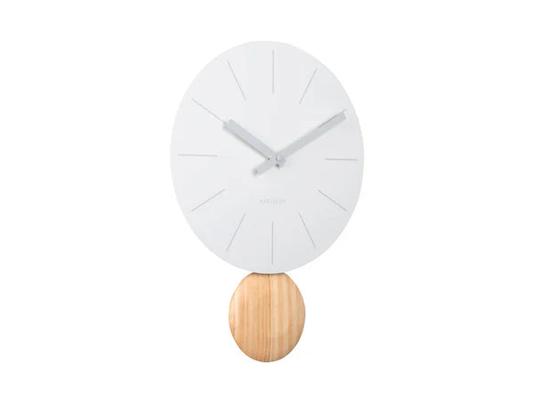 Karlsson Arlo Pendulum Clock - White #25271