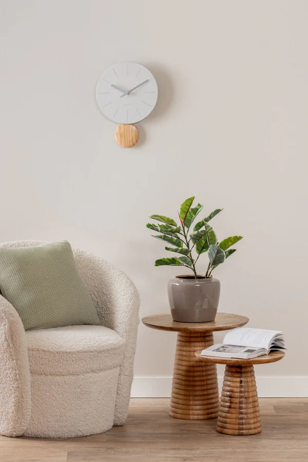 Karlsson Arlo Pendulum Clock - White #25271