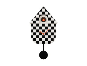 Karlsson Modern Cuckoo Clock - Checker Black #25253