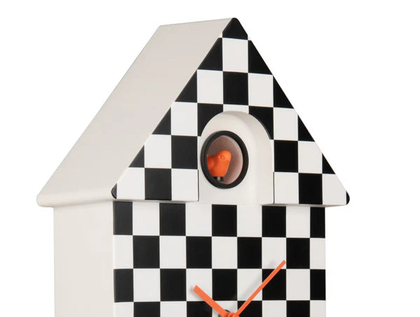 Karlsson Modern Cuckoo Clock - Checker Black #25253