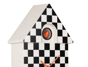 Karlsson Modern Cuckoo Clock - Checker Black #25253