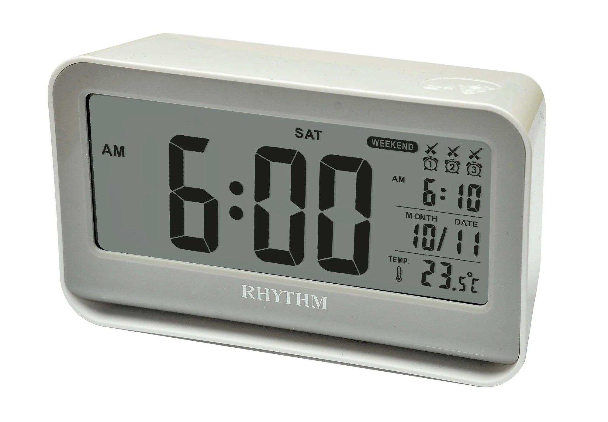Rhythm Digital Beep Triple Alarm Clock   #25092