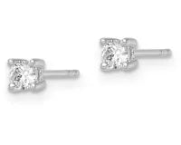 9ct White Gold 0.26ct LAB Diamond 4 Claw Studs #