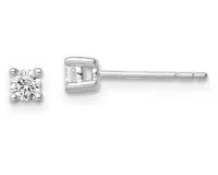 9ct White Gold 0.26ct LAB Diamond 4 Claw Studs #