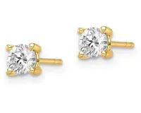 9ct Yellow Gold 0.75ct 4 Claw Diamond Studs #25212