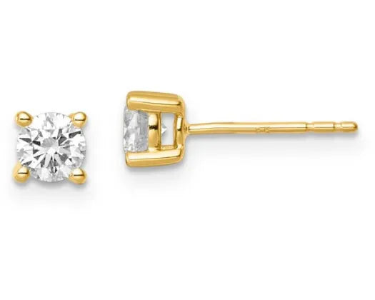9ct Yellow Gold 0.75ct 4 Claw Diamond Studs #25212
