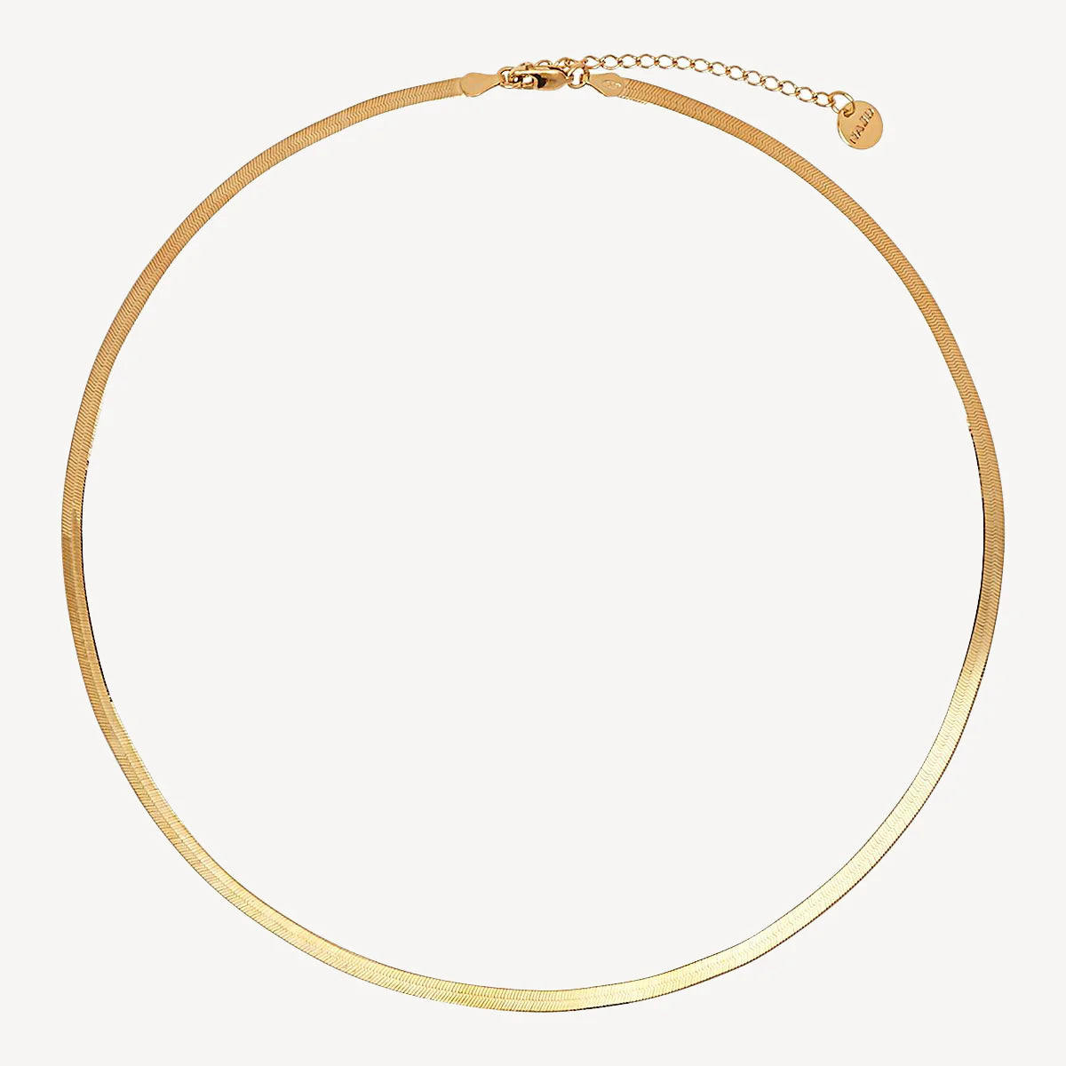 Najo Herringbone Necklace (14ct Gold Plated) #25124