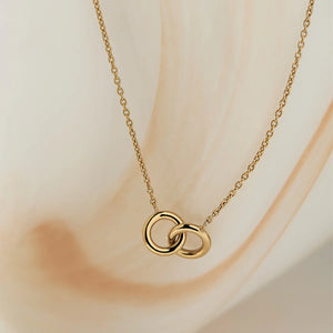 Najo Double Pebblet Two Tone Pendant #25140