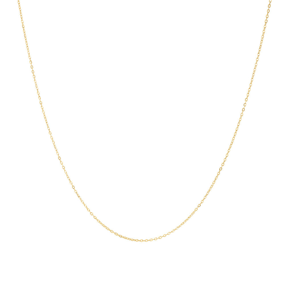 9ct Yellow Gold Cable Chain 4 Sides 60 Guage 61cm #24393