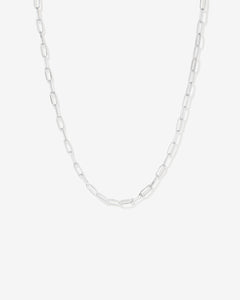 Sterling Silver Small Paper Clip Chain 50cm #