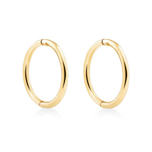 Sterling Silver Gold Plated 10mm Sleepers #24756