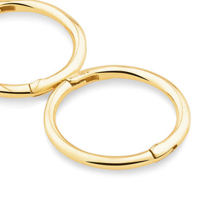 Sterling Silver Gold Plated 10mm Sleepers #24756