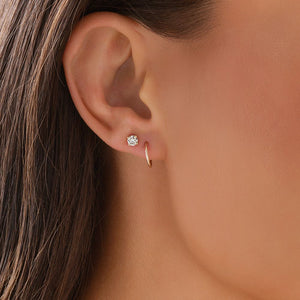 Sterling Silver Gold Plated 10mm Sleepers #24756