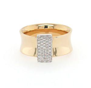 9ct Yellow Gold Diamond Pave Set Dress Ring TDW: .25 Carats #