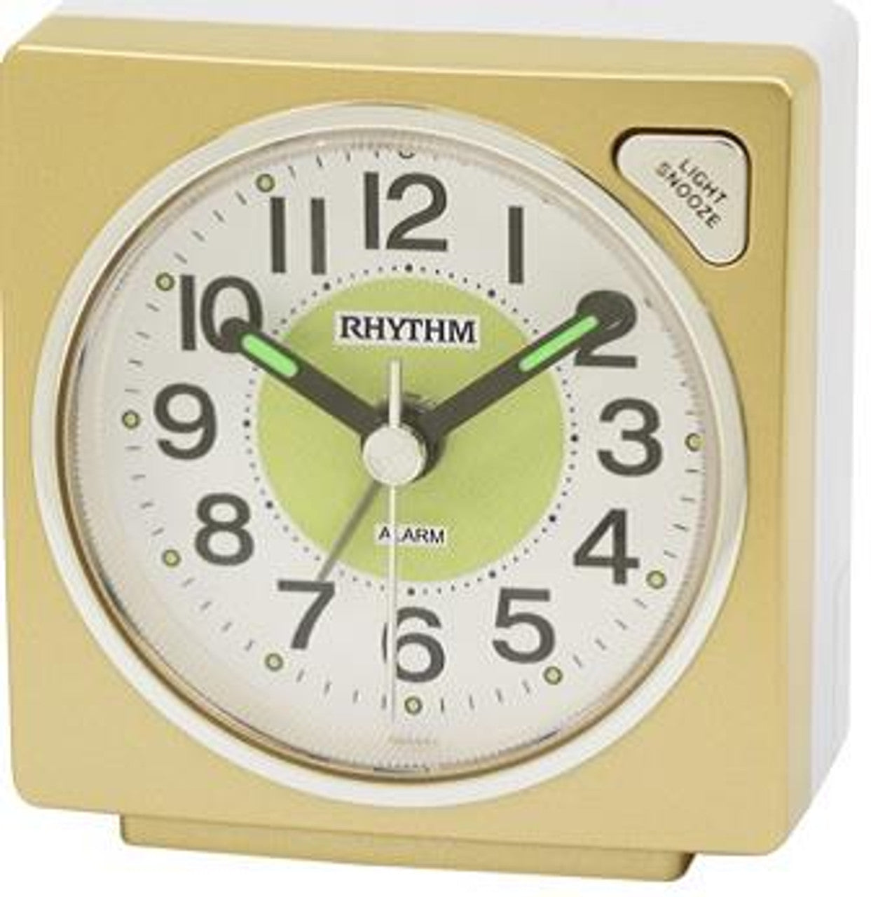 Rhythm Quartz Beep Alarm Clock Gold #24731