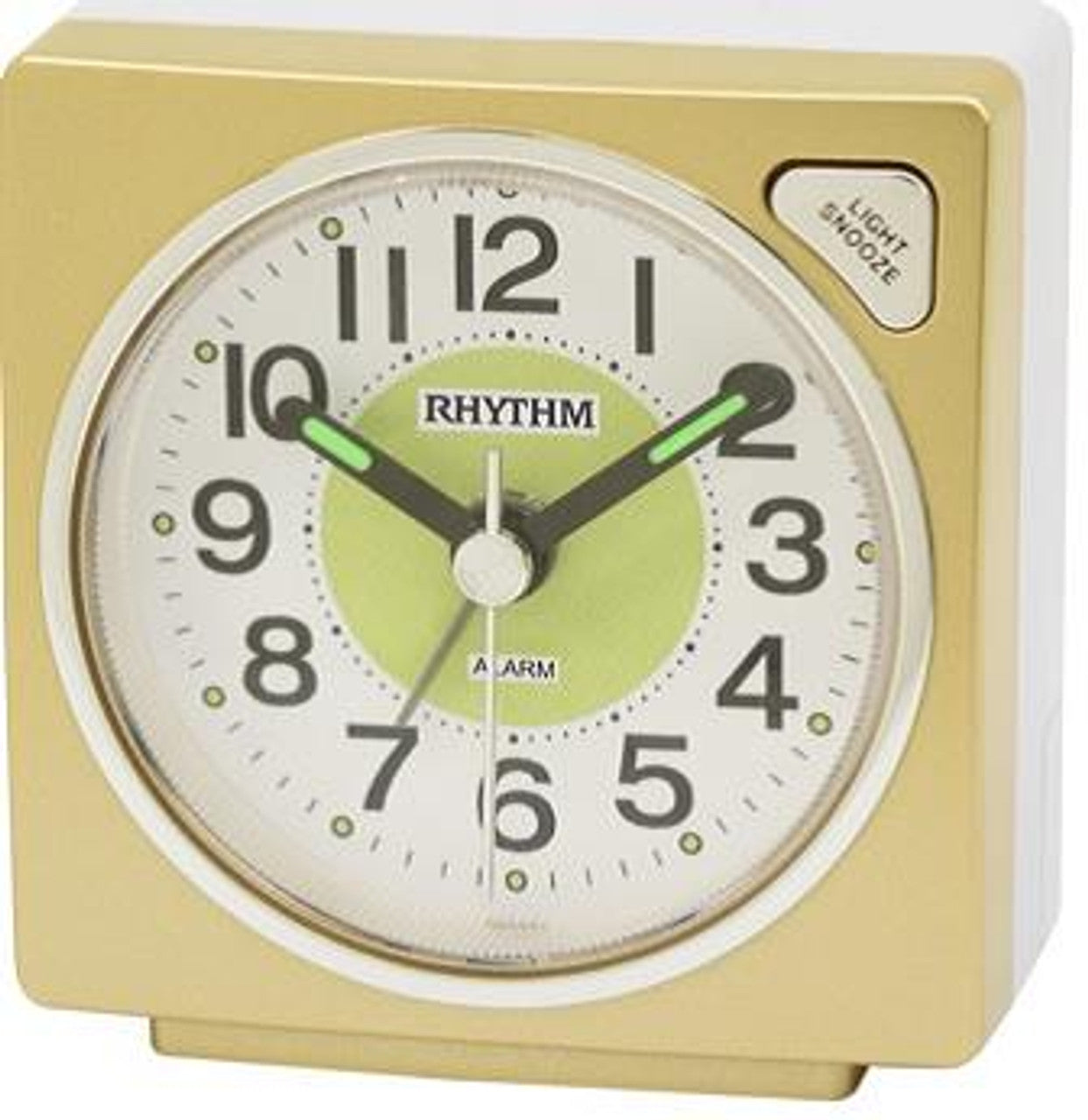 Rhythm Quartz Beep Alarm Clock Gold #