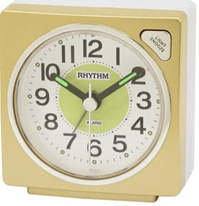 Rhythm Quartz Beep Alarm Clock Gold #24731