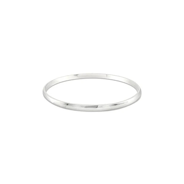 Sterling Silver Half Round Bangle # 25456