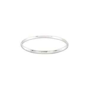 Sterling Silver Half Round Bangle # 25456
