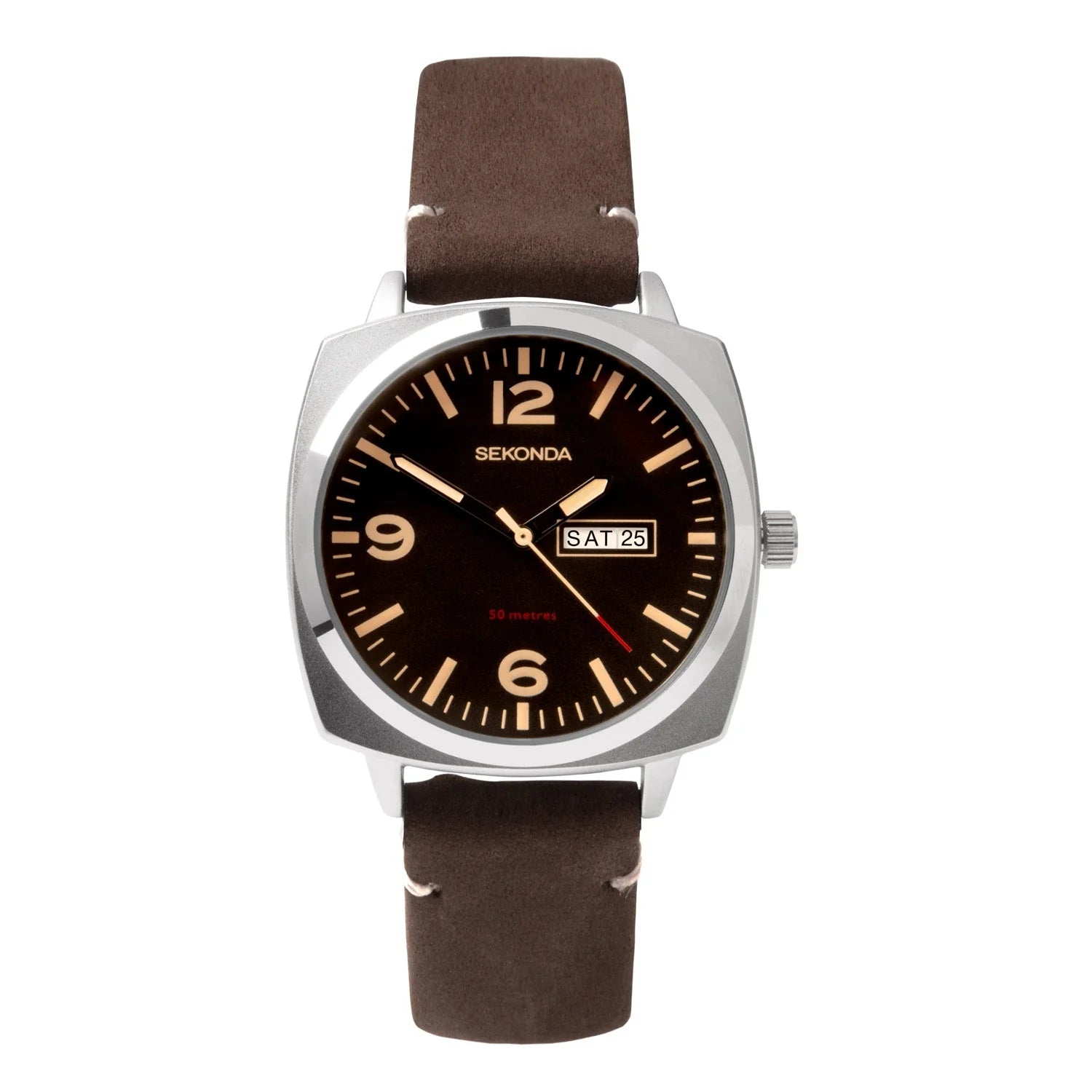 Sekonda Men's Airborne Sport Brown Strap Watch #24012