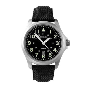 Sekonda Gents Black Strap Canvas Watch #25334