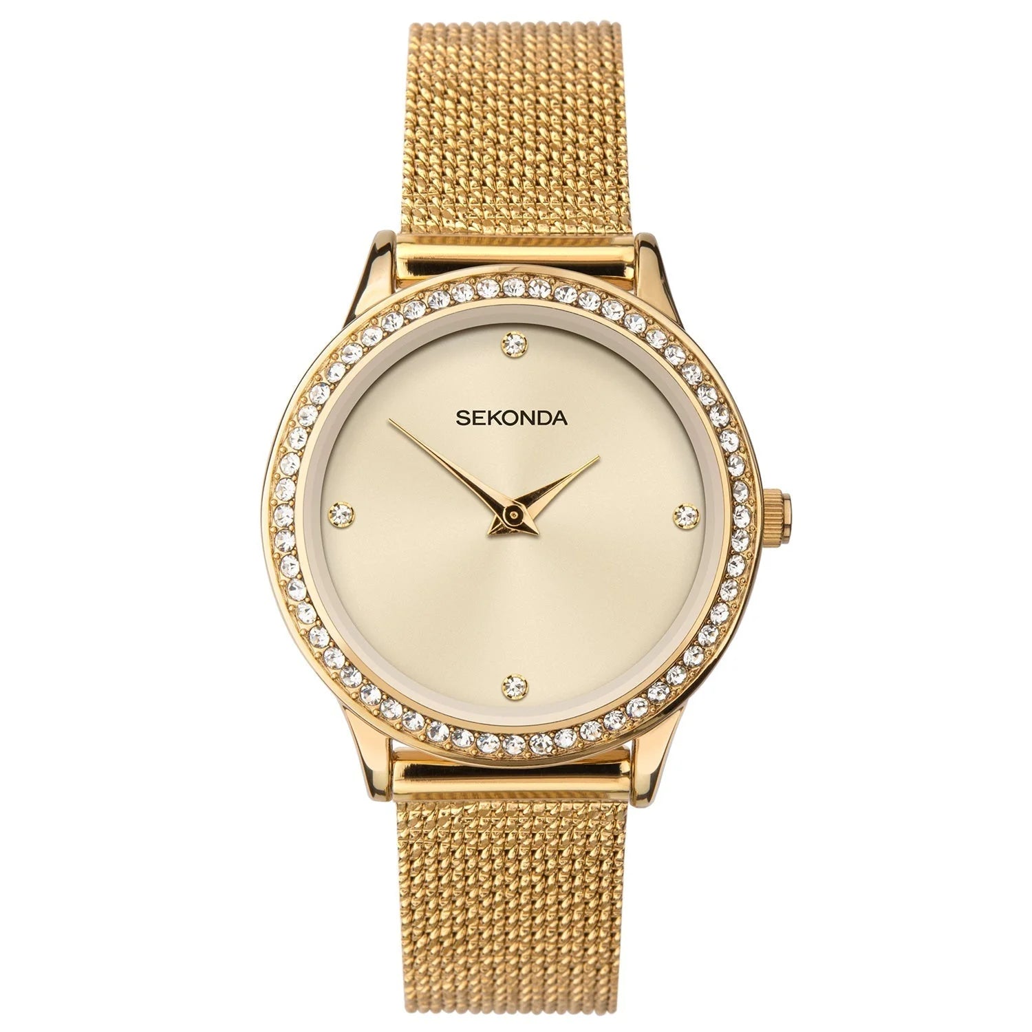 Sekonda Ladies Gold Stone Steel Case #