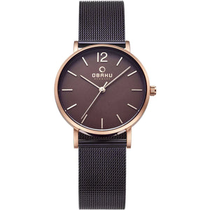 Obaku Mark Lille-Walnut Ladies Watch #