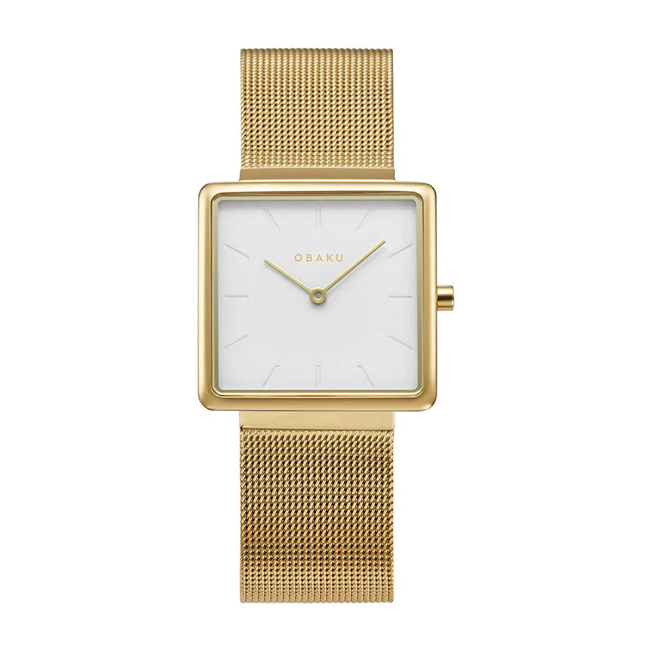 Obaku Kvadrat-Gold Watch #24446