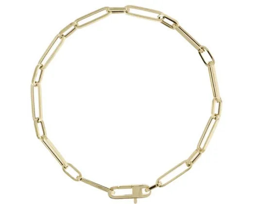 9ct Yellow Gold Paper Link Bracelet #24695