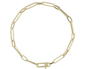 9ct Yellow Gold Paper Link Bracelet #24695 #24921