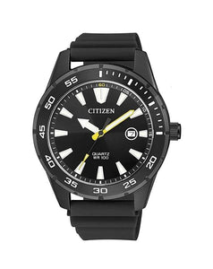 Citizen Gents Quartz Black Faced Watch #22435