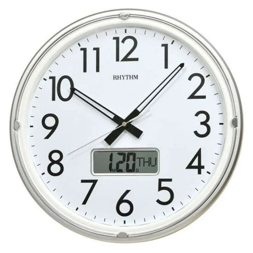 Rhythm Wall Clock Silver #